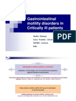 Gastrointestinal Dysmotility Disorders in Critically Ill