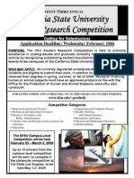 TWENTY-THIRD ANNUAL California State University Student Research Competition Calling