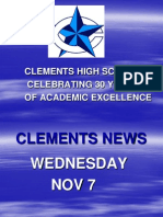 Clements High School Celebrating 30 Years of Academic Excellence