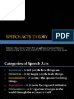 Speech Acts Theory