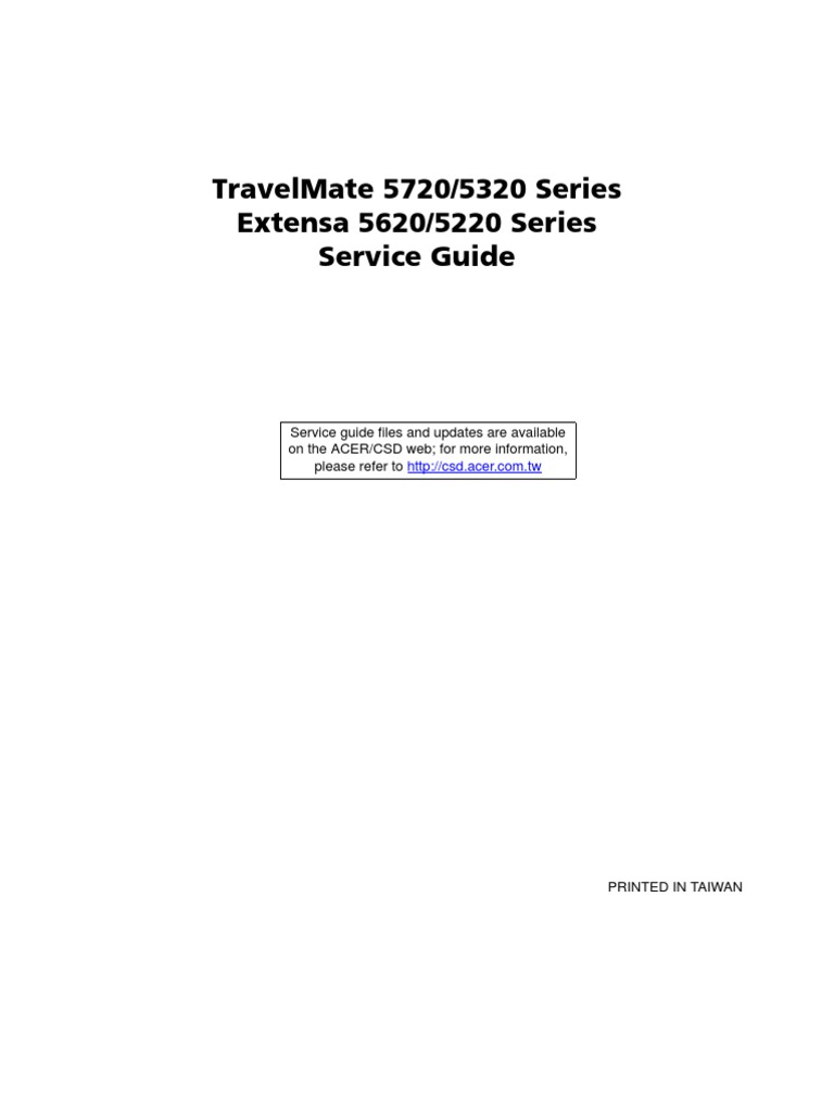 Service Manual Acer TravelMate 5720 5320 Extensa 5620 5220 | Computer  Keyboard | Usb Flash Drive