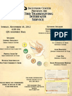Interfaith Service, November 18, 2012