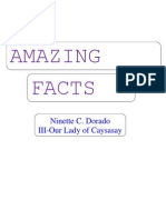 Amazing Facts: Ninette C. Dorado III-Our Lady of Caysasay