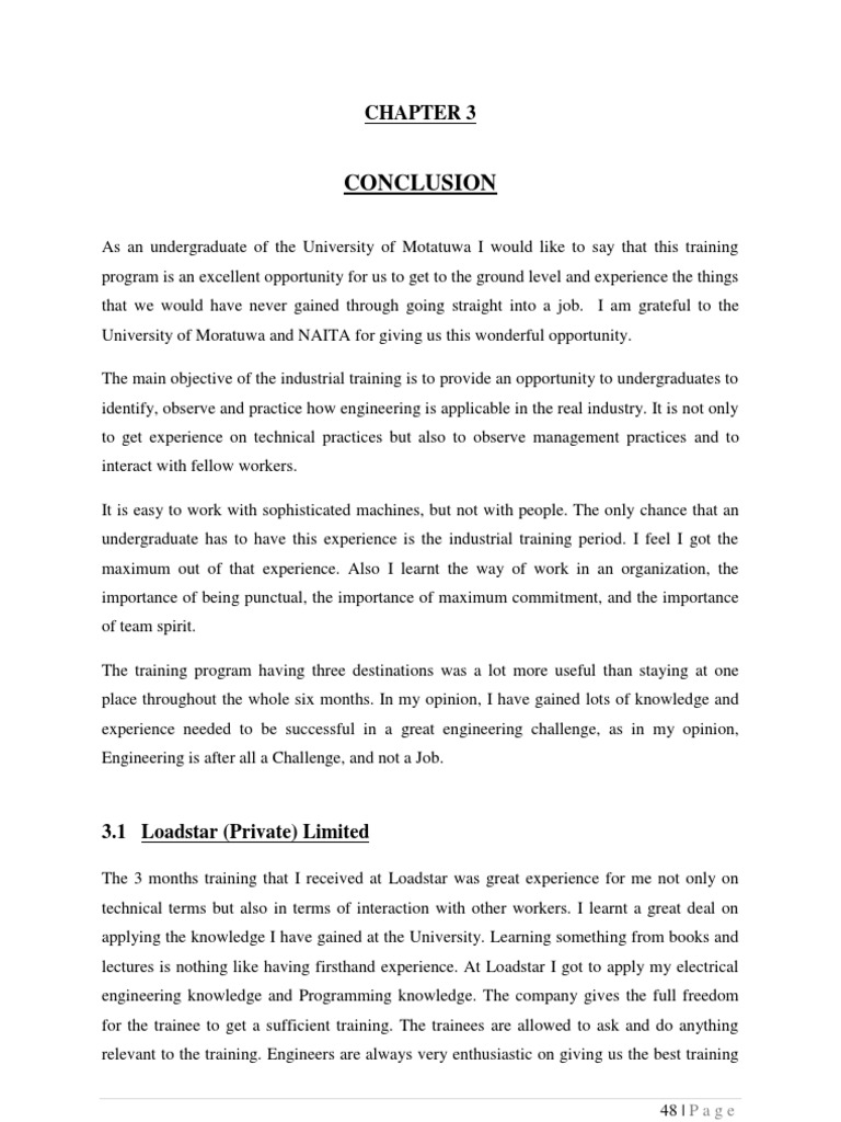Internship Training Experience Summary | PDF | Sri Lanka | Power Station