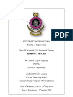 Industrial Training Report-Cover Page