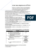 Pasos para crear una empresa en el Perú