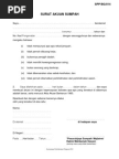 SURAT AKUAN SUMPAH