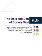 The Do's and Don'ts of Survey Design