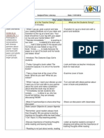 Literacy Lesson Plan; Leaving Tracks