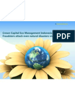 Crown Capital Eco Management Indonesia Fraud - Fraudsters Attack Even Natural Disasters Victims