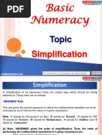 Basic Numeracy Simplification