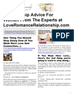 Relationship Advice For Women From The Experts at LoveRomanceRelationship.com