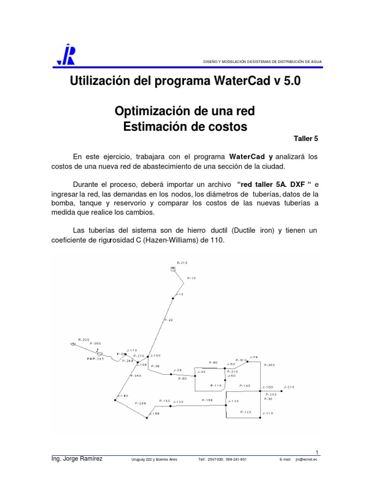 Optimización de Redes con WaterCad | PDF | Simulación | Presión