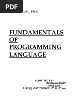 Fundamentals OF Programming Language: Practical File