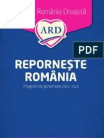 Programul de Guvernare Al Aliantei Romania Dreapta