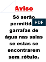 Aviso - Água