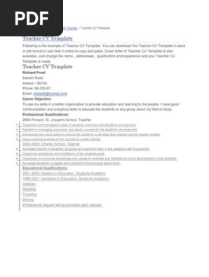 cv format