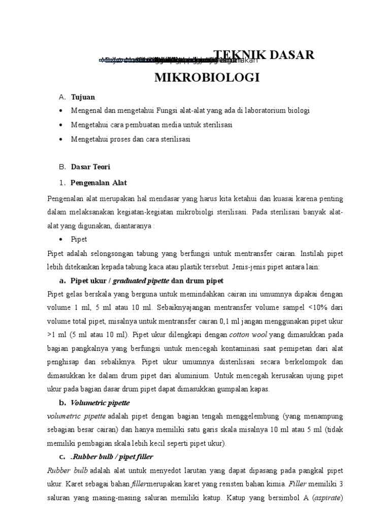 Alat Laboratorium Mikrobiologi Dan Fungsinya Pdf