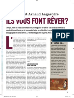 "Jade Foret et Arnaud Lagardère, ils vous font rêver ?", Marie Frankinet & Fernand Letist, Moustique, 7 novembre 2012