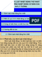 chương 2 Định luật nhiệt động thứ nhất và các quá trình nhiệt động cơ bản của khí lý tưởng