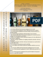 I S O 1 7 0 2 5 Examples of Non-Conformities in Labrotary Test Work