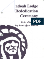 1990 Rededication Ceremony Booklet For Shenandoah Lodge #258, Order of The Arrow