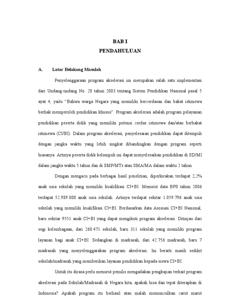 Program Direktorat Pembinaan Sekolah Luar Biasa Tahun 2006