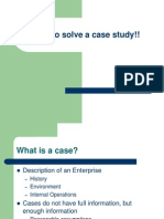 How to Solve a Case Study