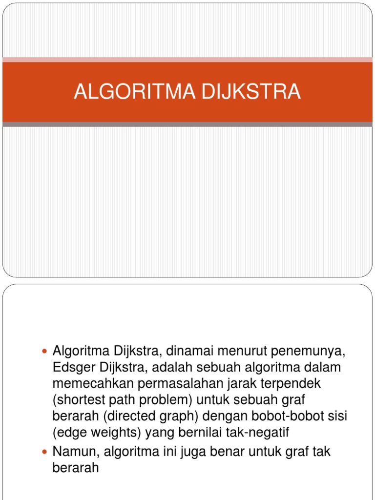 Algoritma Dijkstra untuk Jarak Terpendek | PDF