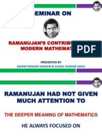 Contribution of Ramanujan