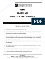 Practice Test Paper-3 - VII
