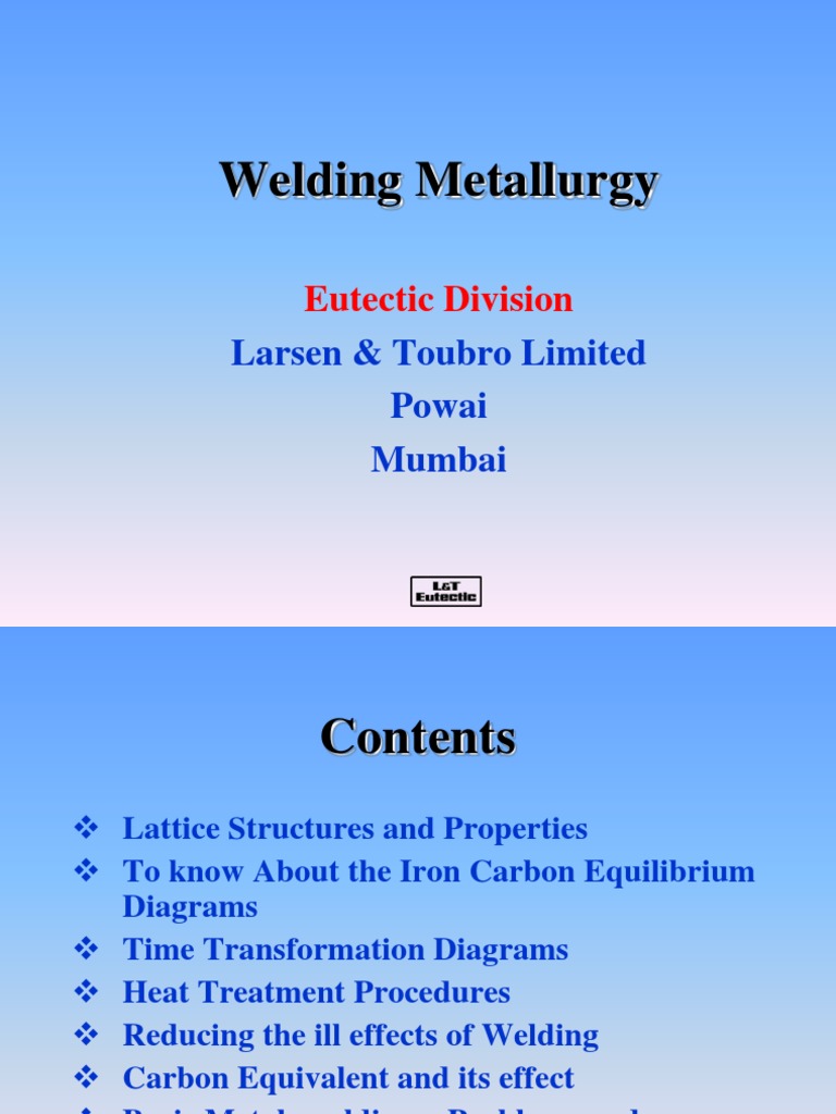 Welding Metallurgy