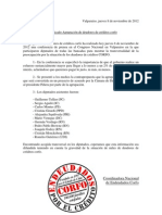 Comunicado Coordinadora Endeudados Corfo