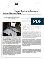 Embedded Software Testing at Center of Voting Machine Row