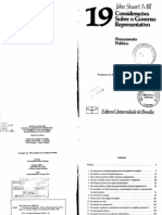 Considerações Sobre o Governo Representativo. Brasília, Editora Da Unb. 1981, Pp. 5 - 38, 87 - 99, 147 - 156. Mill, J. S.