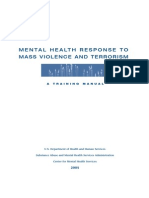 Mental Health Response To Mass Violence and Terrorism