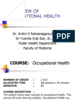 1.1 Overview Occupational Health