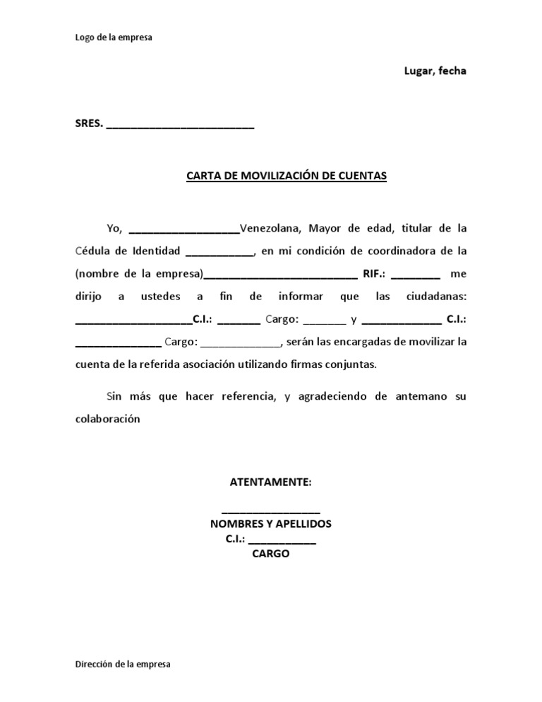 Carta de movilización de cuentas 2