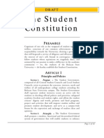 Proposed Revision To The Student Constitution (As of 04 August 2012)