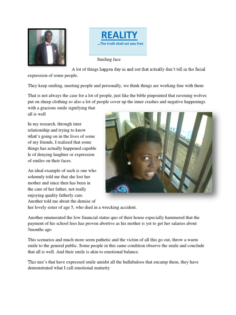 Smiling Face | PDF | Wellness