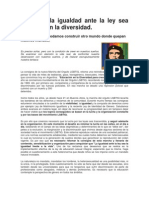 Para Que La Igualdad Ante La Ley Sea Igualdad en La Diversidad