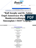 Strahlenfolter - Spähangriff - Mind Reading Systeme - Lynchjustiz - Probandenschutz - Unterlassungsklage Ralf Josephy