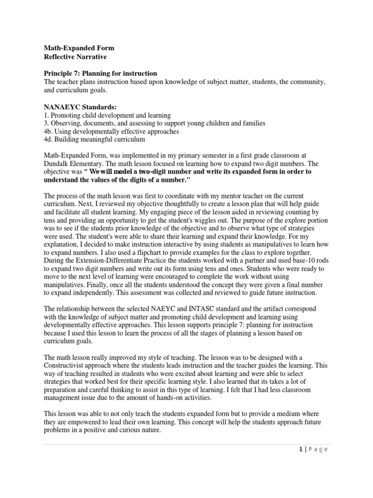 Math Expanded Form | PDF | Curriculum | Teachers