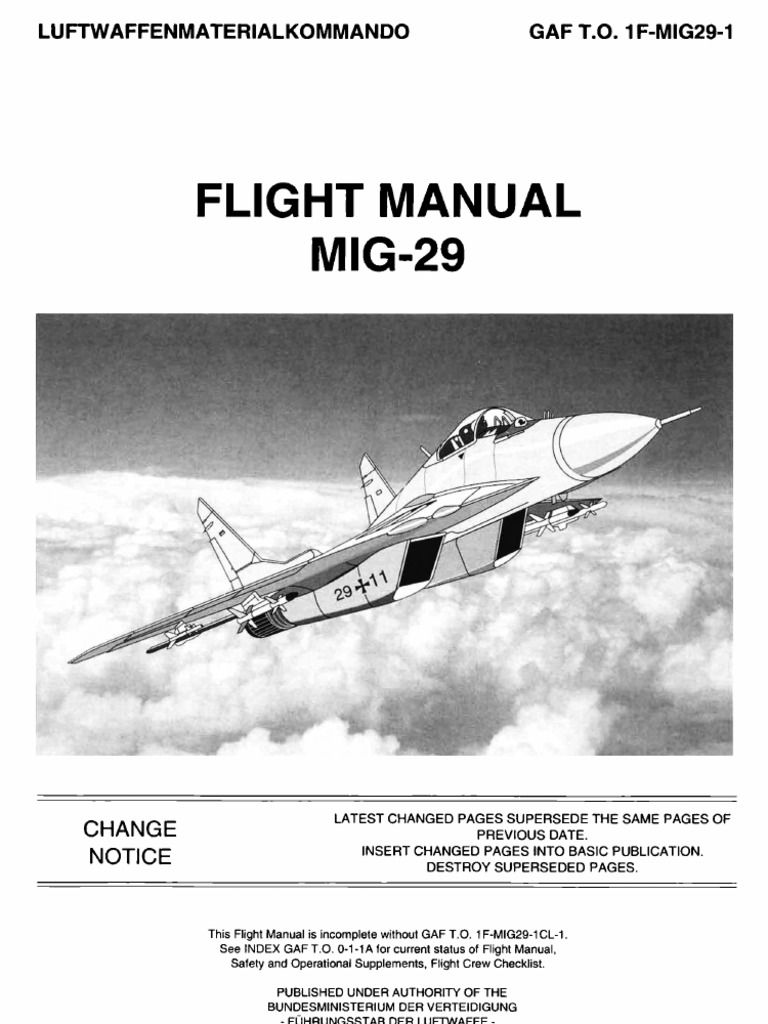 MiG29 Flight Manual PDF