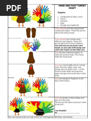 Hand and Foot Turkey Craft