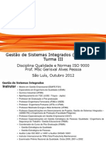 Notas de aula da disciplina Qualidade e Normas ISO 9000