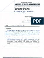 NDRRMC Update Weather Advisory No. 1 For Low Pressure Area (LPA) 11nov2012