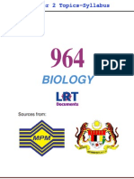 964 Biology (PPU) Semester 2 Topics-Syllabus