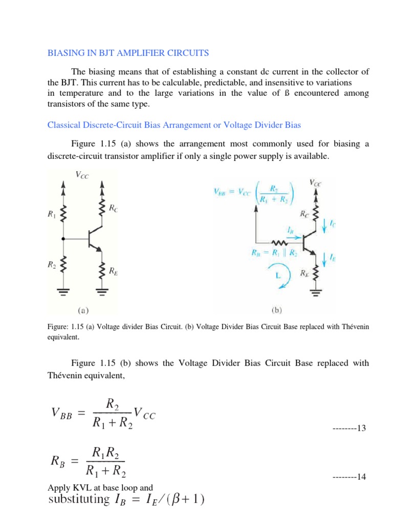 Transistors Notes 4 PDF Bipolar Junction Transistor Amplifier