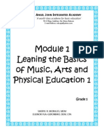 Learning the Basics of Music, Arts and Physical Education